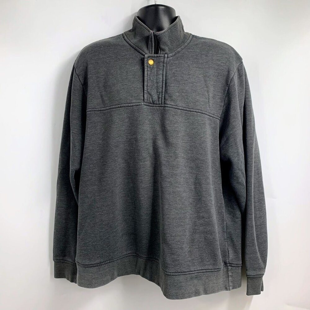 Orvis Men's 1/4 Zip Signature Cotton Sweatshirt Fleece Lined Size XL